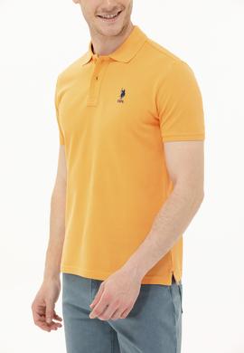 Erkek Turuncu Basic Polo Yaka Tişört - 50266337033