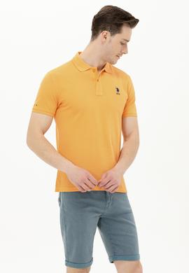 Erkek Turuncu Basic Polo Yaka Tişört - 50266337033