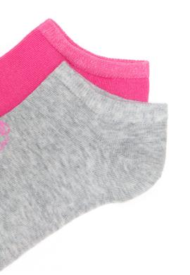 Kadın Gri Melanj 2'li Çorap - 50265736004
