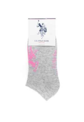 Kadın Gri Melanj 2'li Çorap - 50265736004