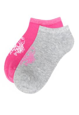 Kadın Gri Melanj 2'li Çorap - 50265736004
