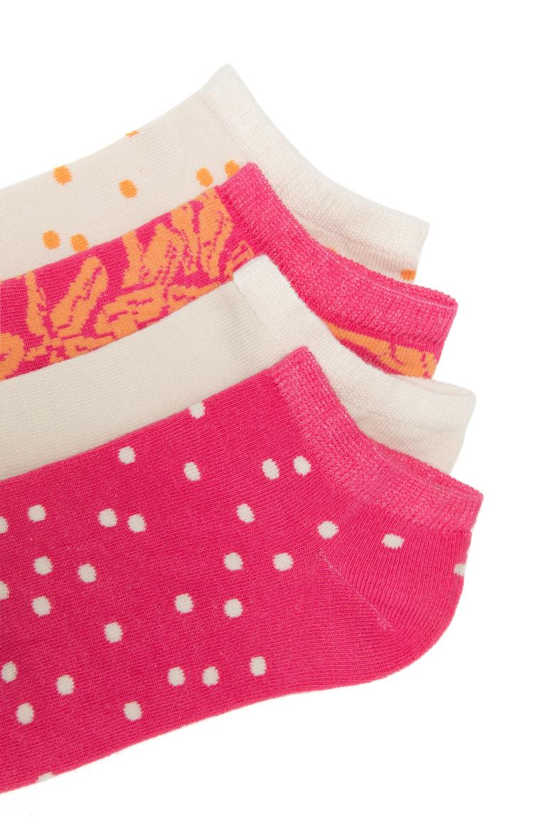 Kadın Pembe 5'li Çorap - 50265737002