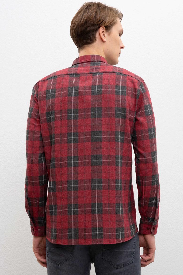 Erkek Kırmızı Gömlek Uzunkol - 50220067015