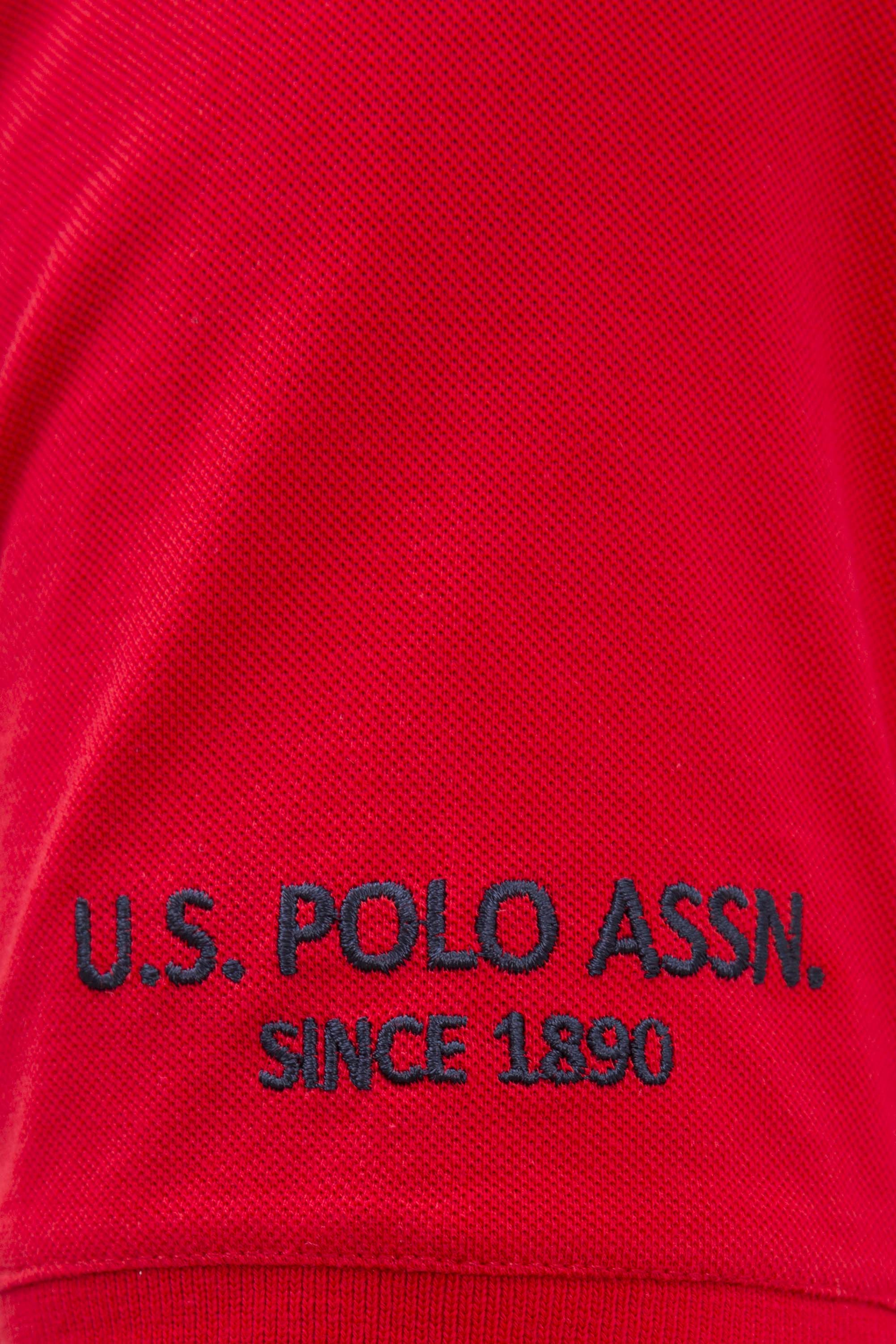Erkek Kırmızı Polo Yaka T-Shirt Basic - Image 6