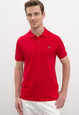Erkek Kırmızı Polo Yaka T-Shirt Basic - 50218822118