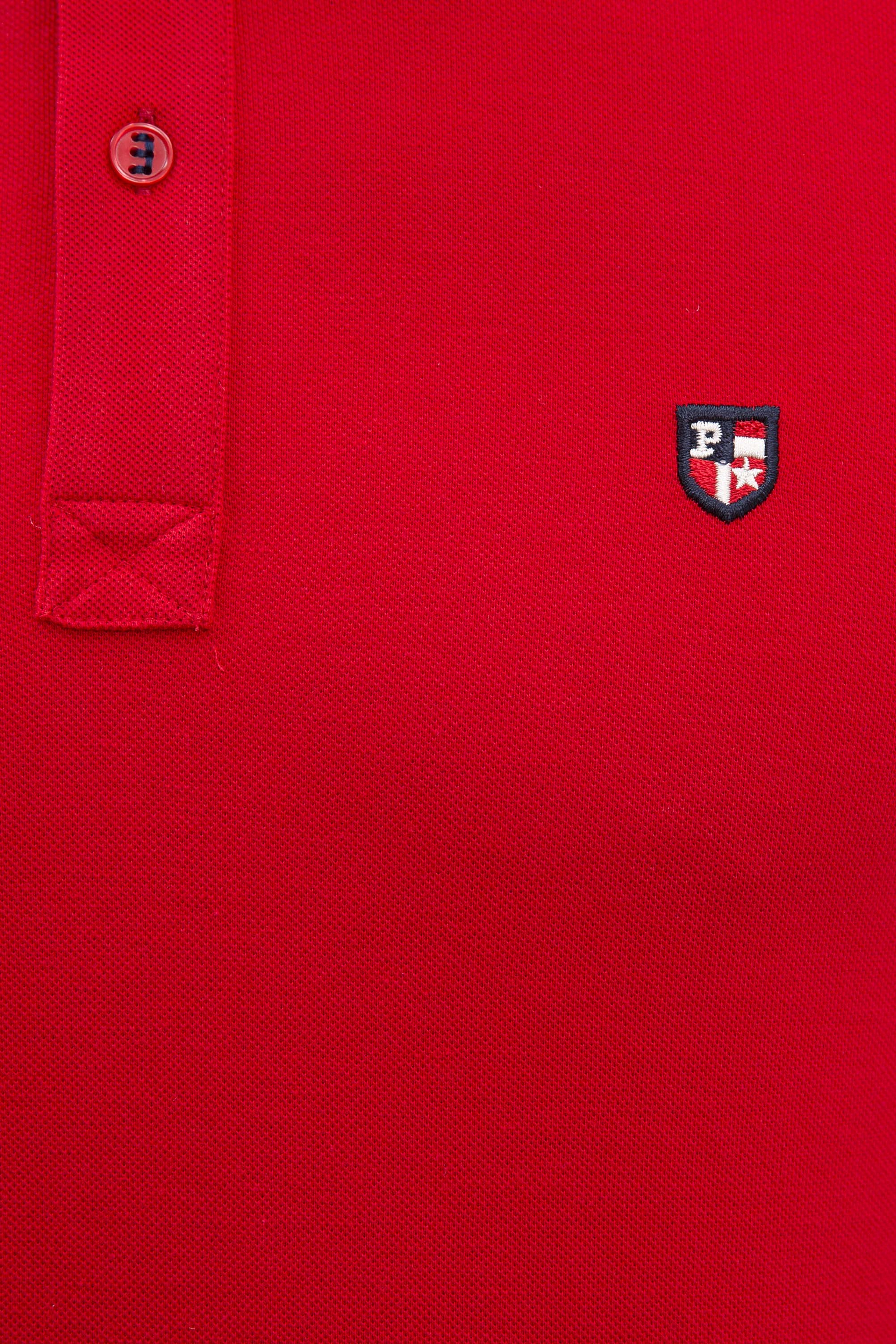 Erkek Kırmızı Polo Yaka T-Shirt Basic - Image 5