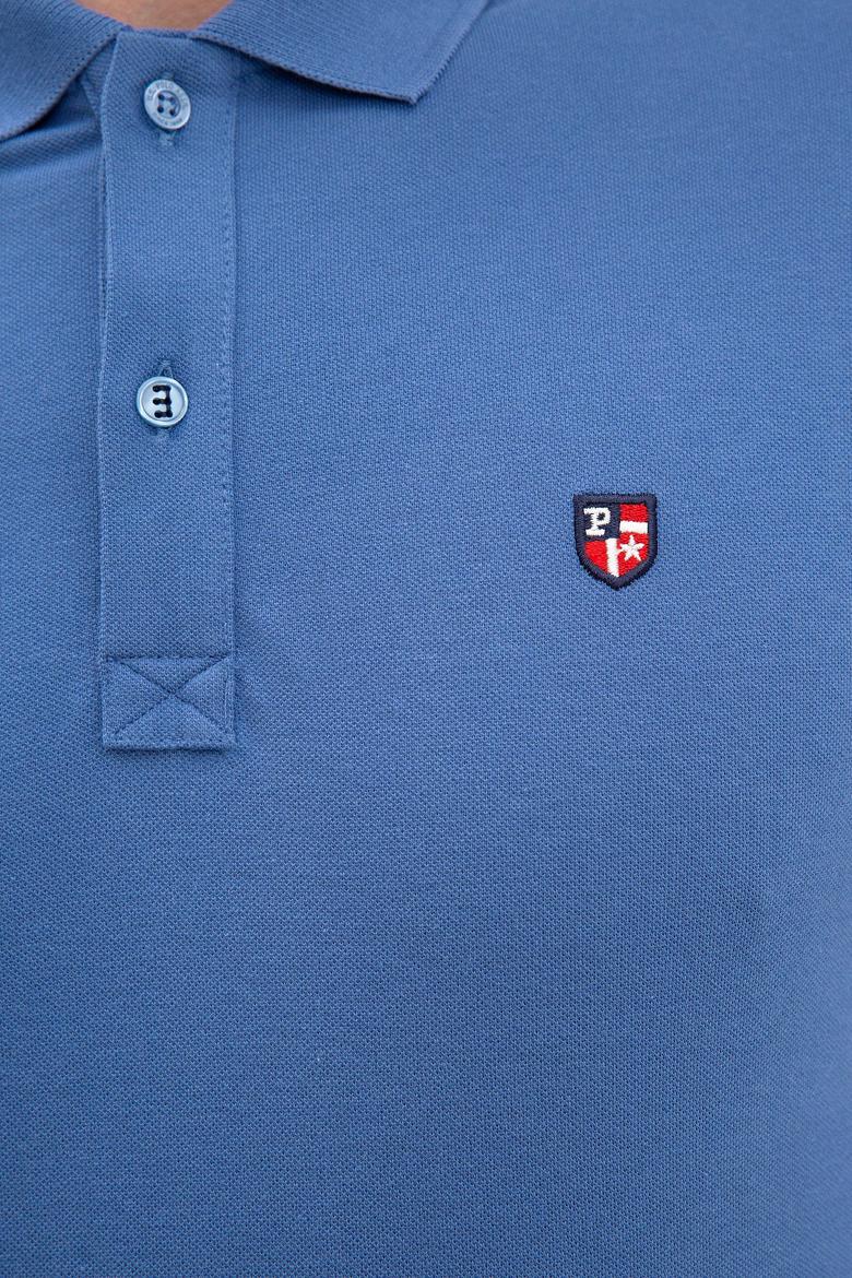 Erkek Mavi Polo Yaka T-Shirt Basic - 50218822108