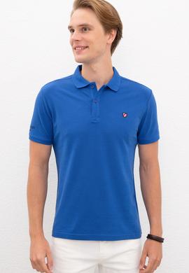 Erkek Saks Polo Yaka T-Shirt Basic - 50218822128