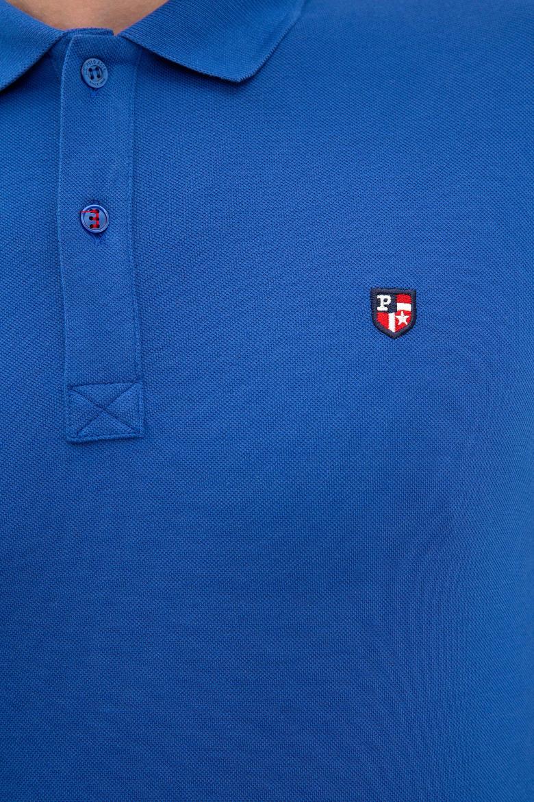 Erkek Saks Polo Yaka T-Shirt Basic - 50218822128