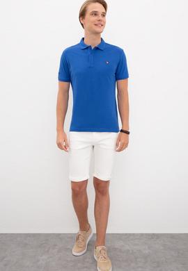 Erkek Saks Polo Yaka T-Shirt Basic - 50218822128