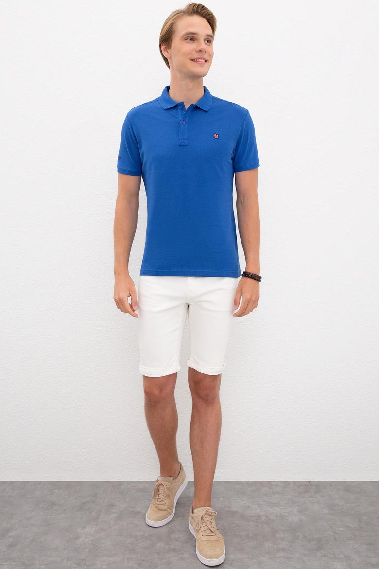 Erkek Saks Polo Yaka T-Shirt Basic - 50218822128