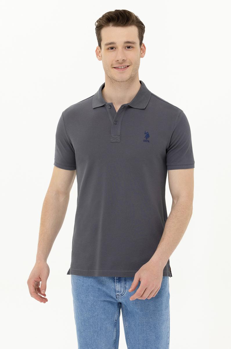 Erkek Antrasit Basic Polo Yaka Tişört