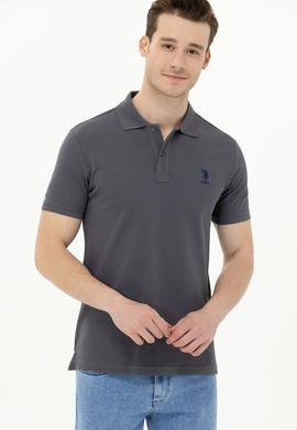 Erkek Antrasit Basic Polo Yaka Tişört - 50263238374