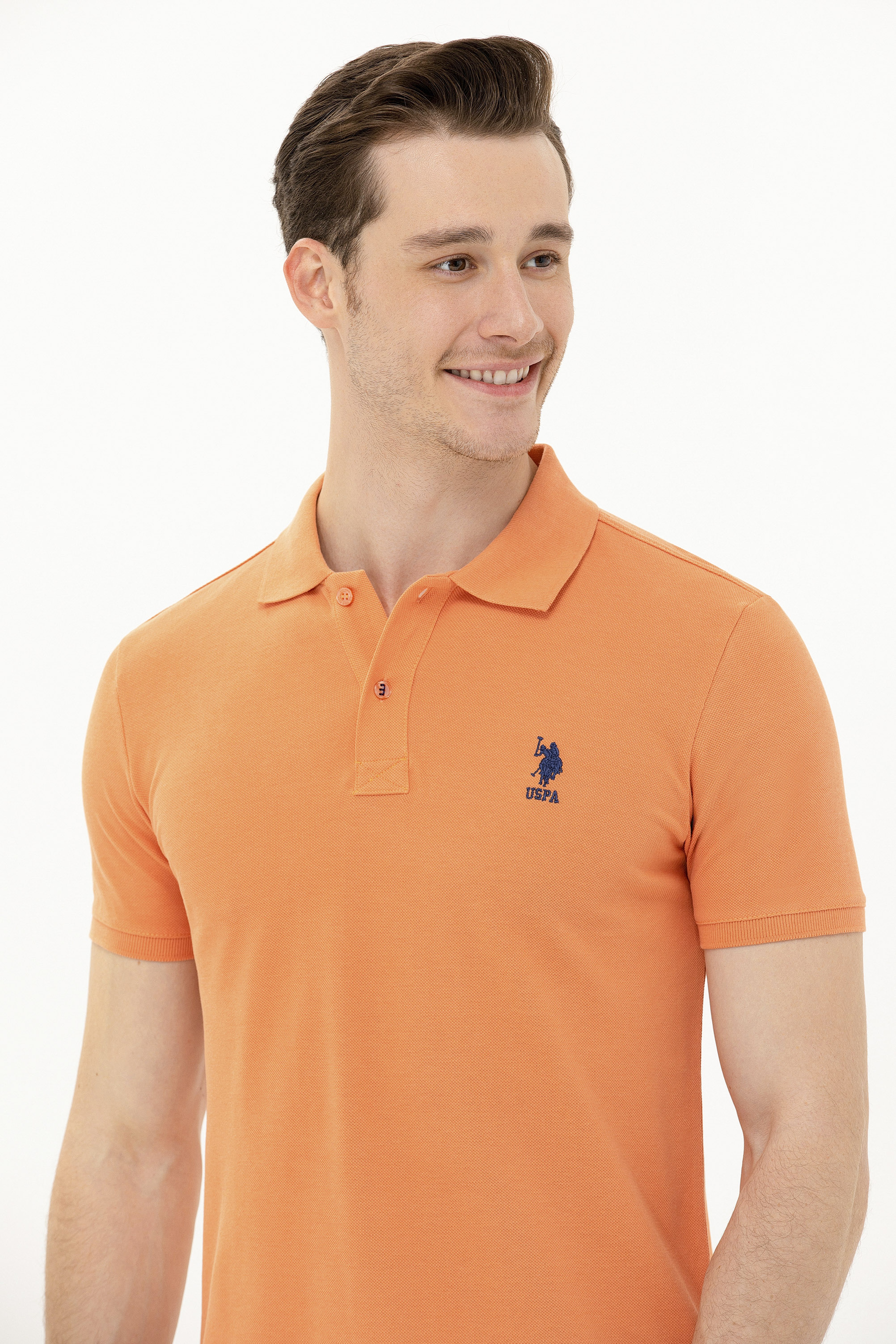 Erkek Kiremit Basic Polo Yaka Tişört - Image 3