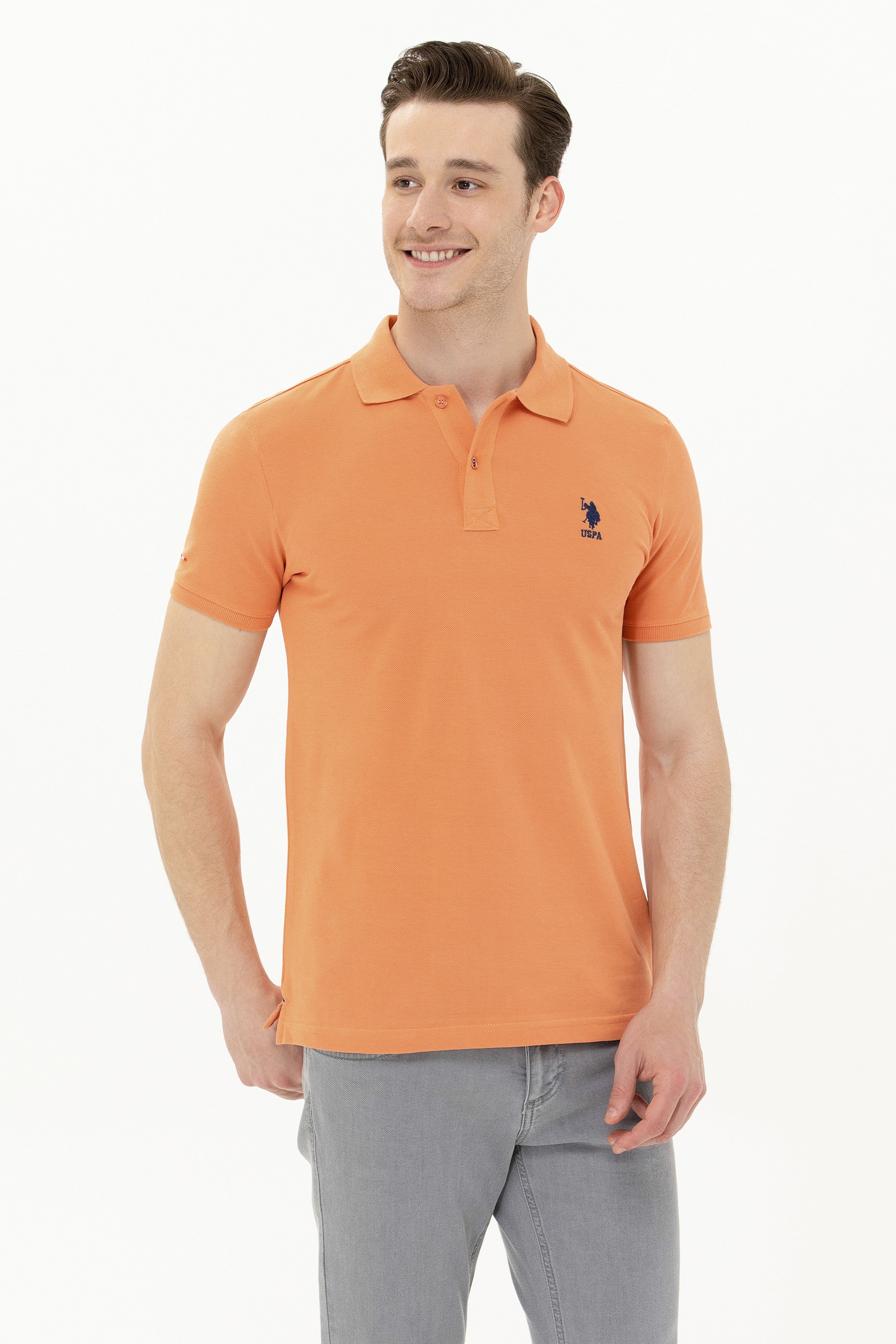 Erkek Kiremit Basic Polo Yaka Tişört