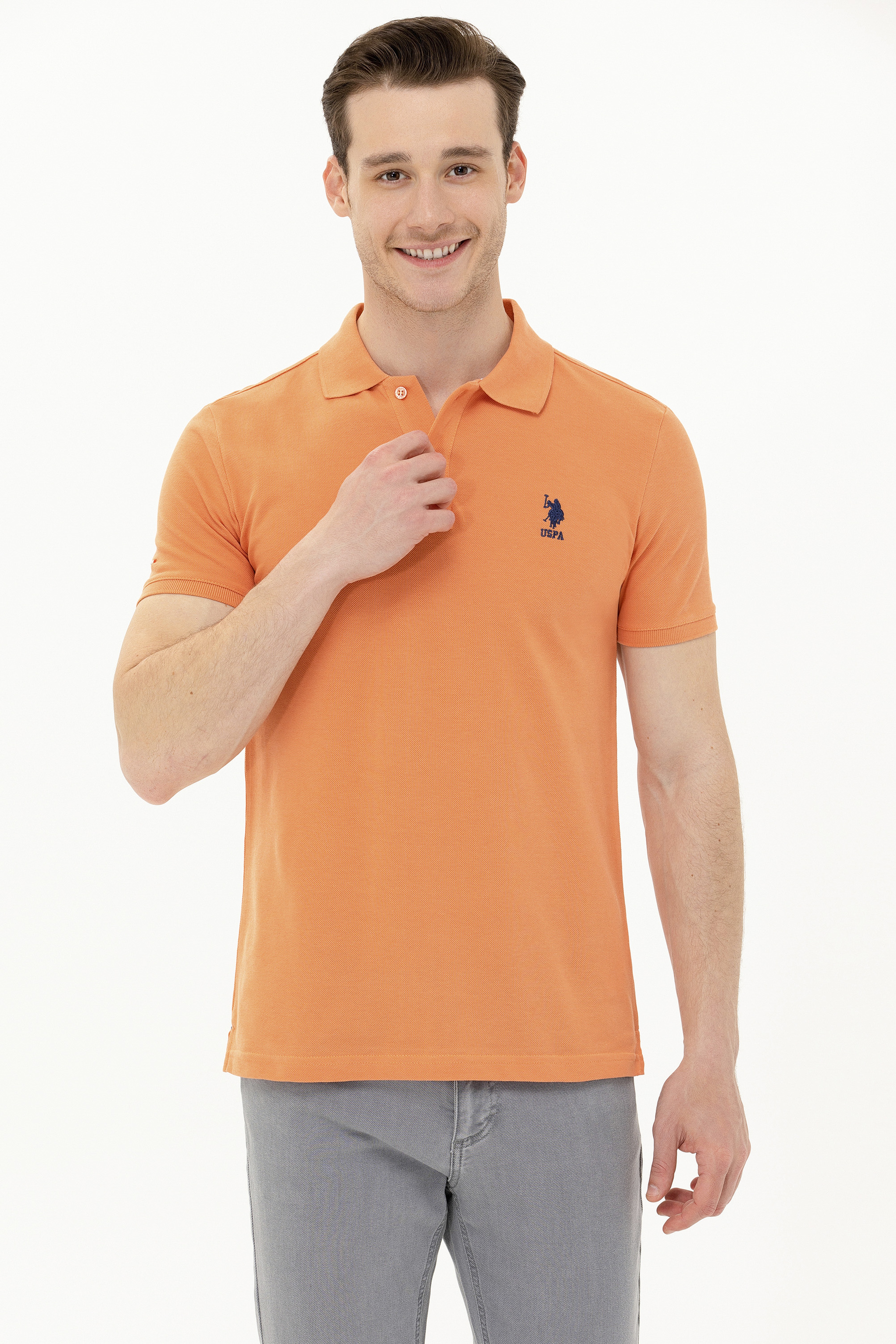 Erkek Kiremit Basic Polo Yaka Tişört