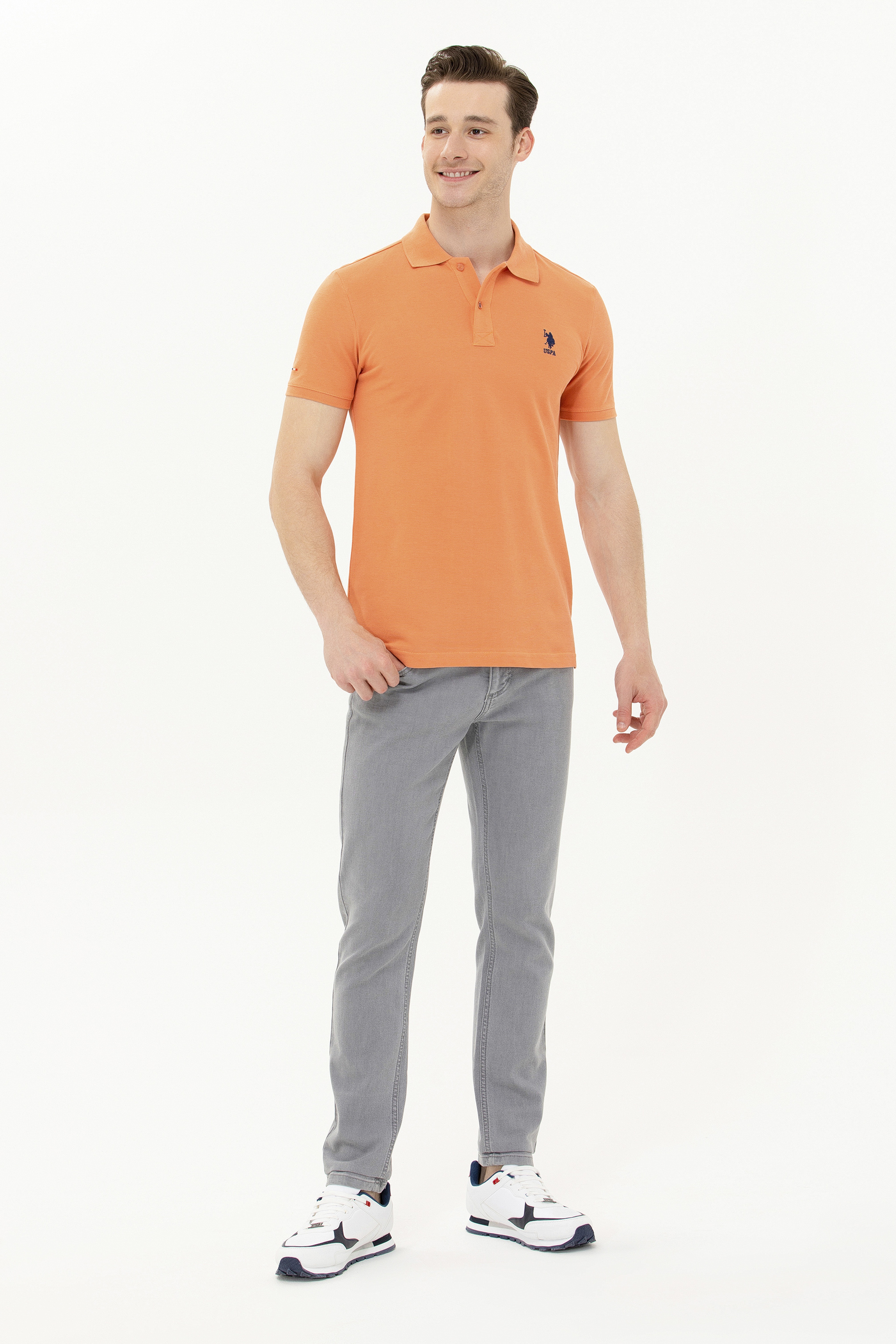Erkek Kiremit Basic Polo Yaka Tişört