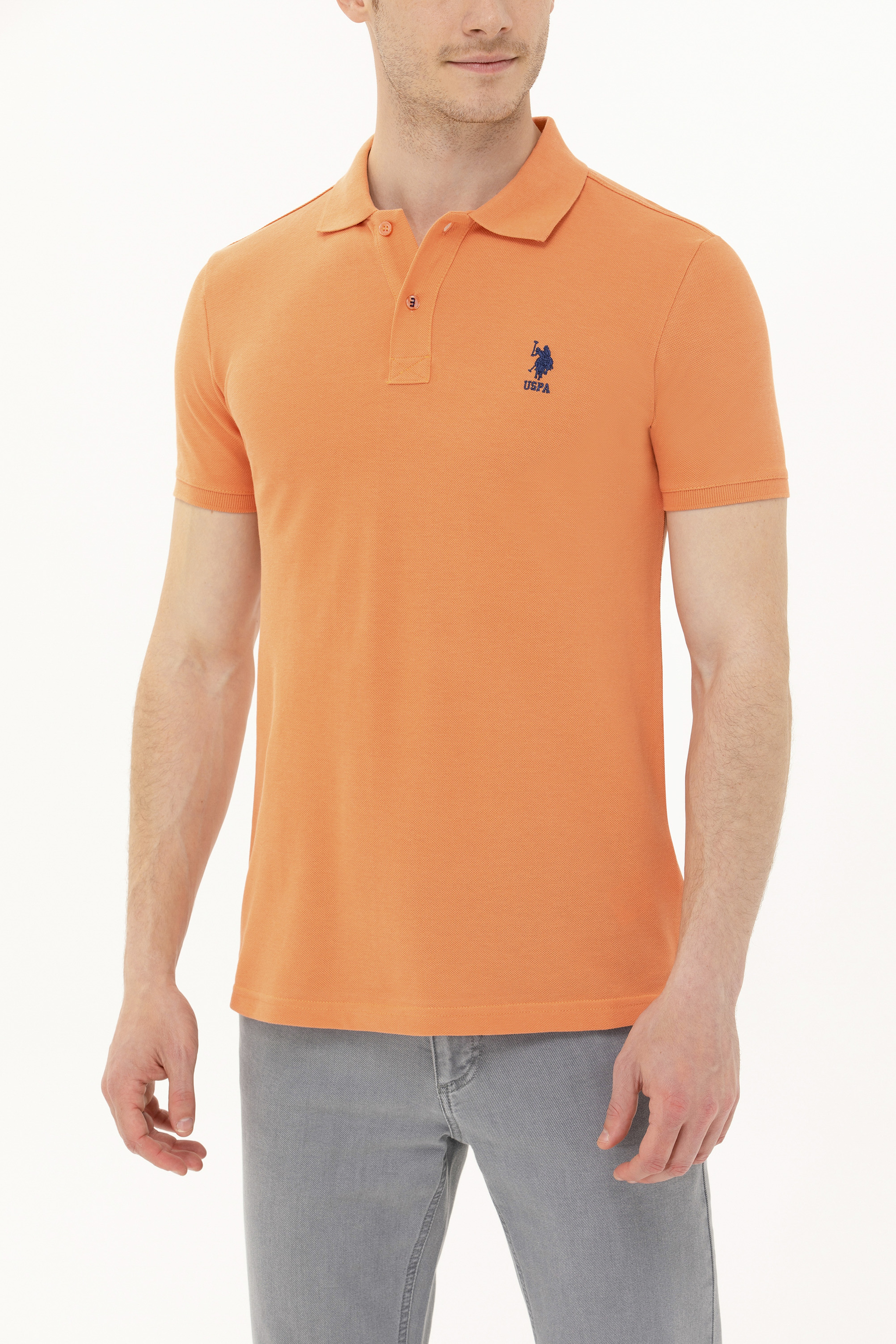 Erkek Kiremit Basic Polo Yaka Tişört - Image 6