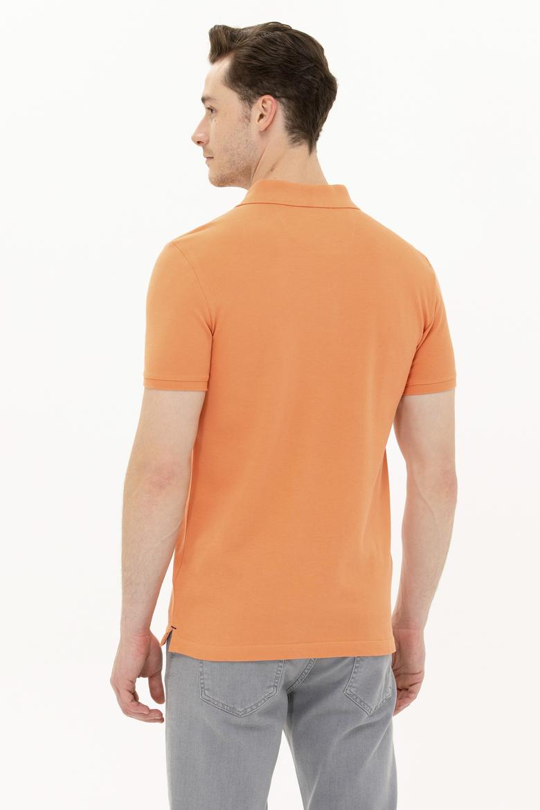 Erkek Kiremit Basic Polo Yaka Tişört - 50263238479