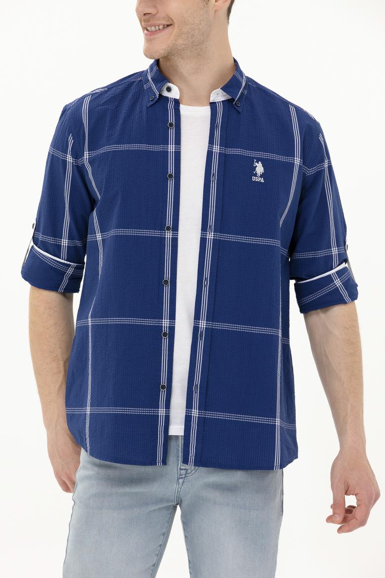 Erkek Lacivert Uzun Kollu Gömlek - 50263705008