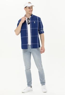 Erkek Lacivert Uzun Kollu Gömlek - 50263705008