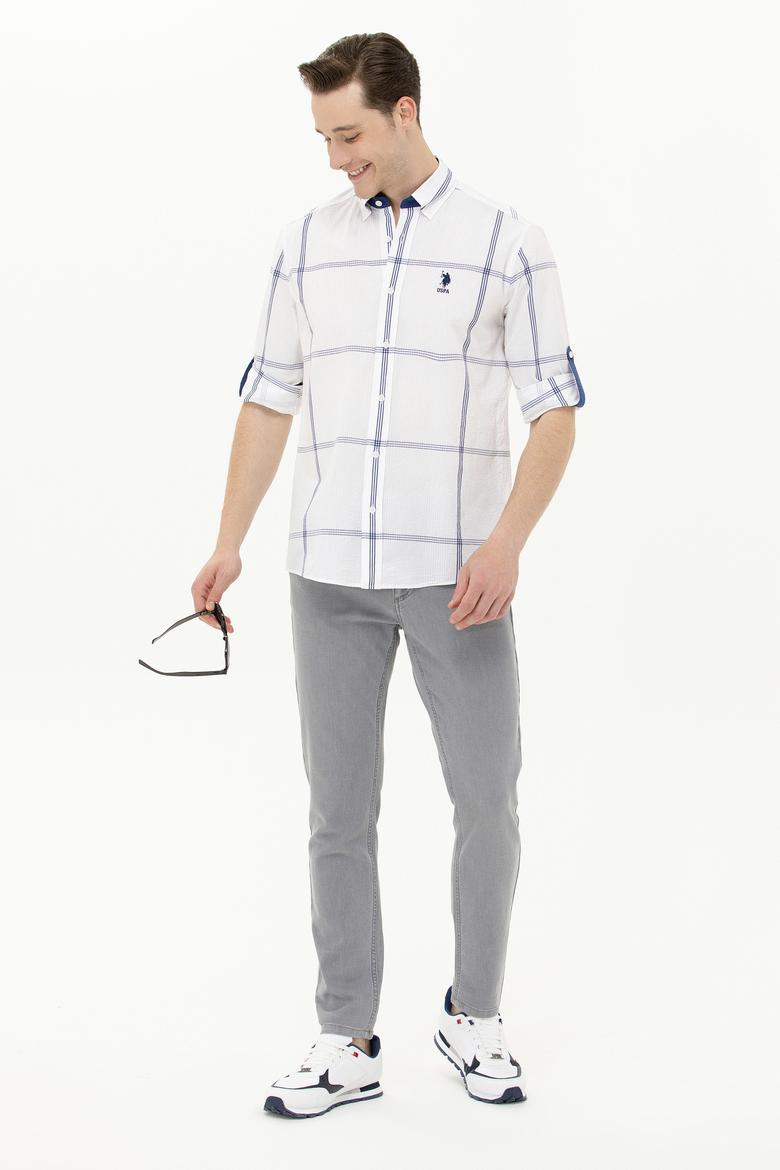 Erkek Beyaz Uzun Kollu Gömlek - 50263705014