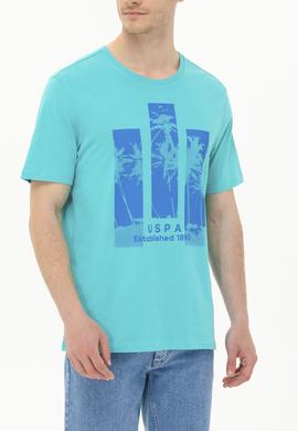 Erkek Mint Bisiklet Yaka Tişört - 50263397026