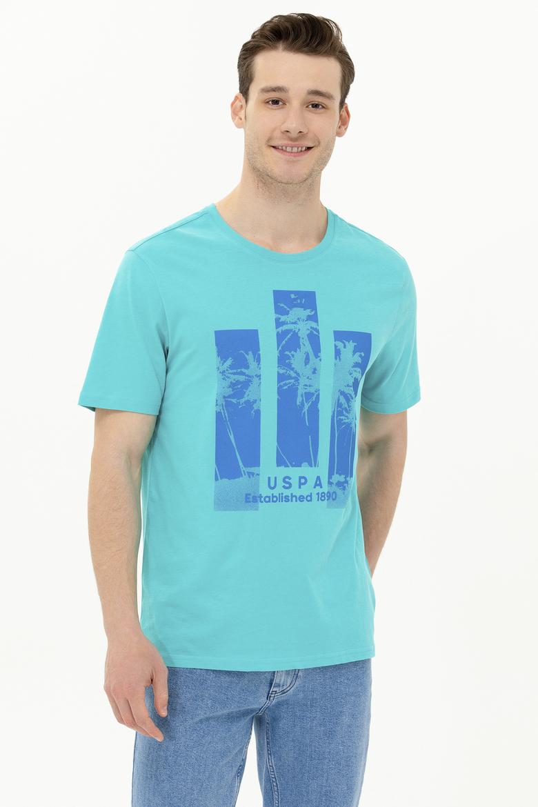 Erkek Mint Bisiklet Yaka Tişört - 50263397026