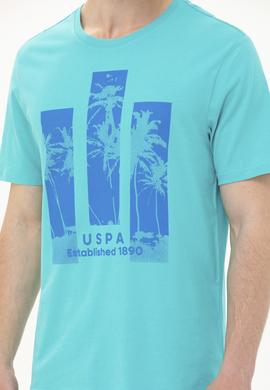 Erkek Mint Bisiklet Yaka Tişört - 50263397026