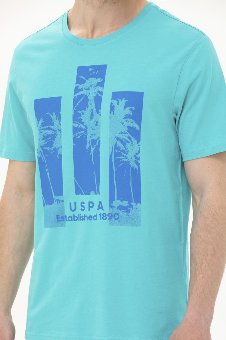 Erkek Mint Bisiklet Yaka Tişört - 50263397026