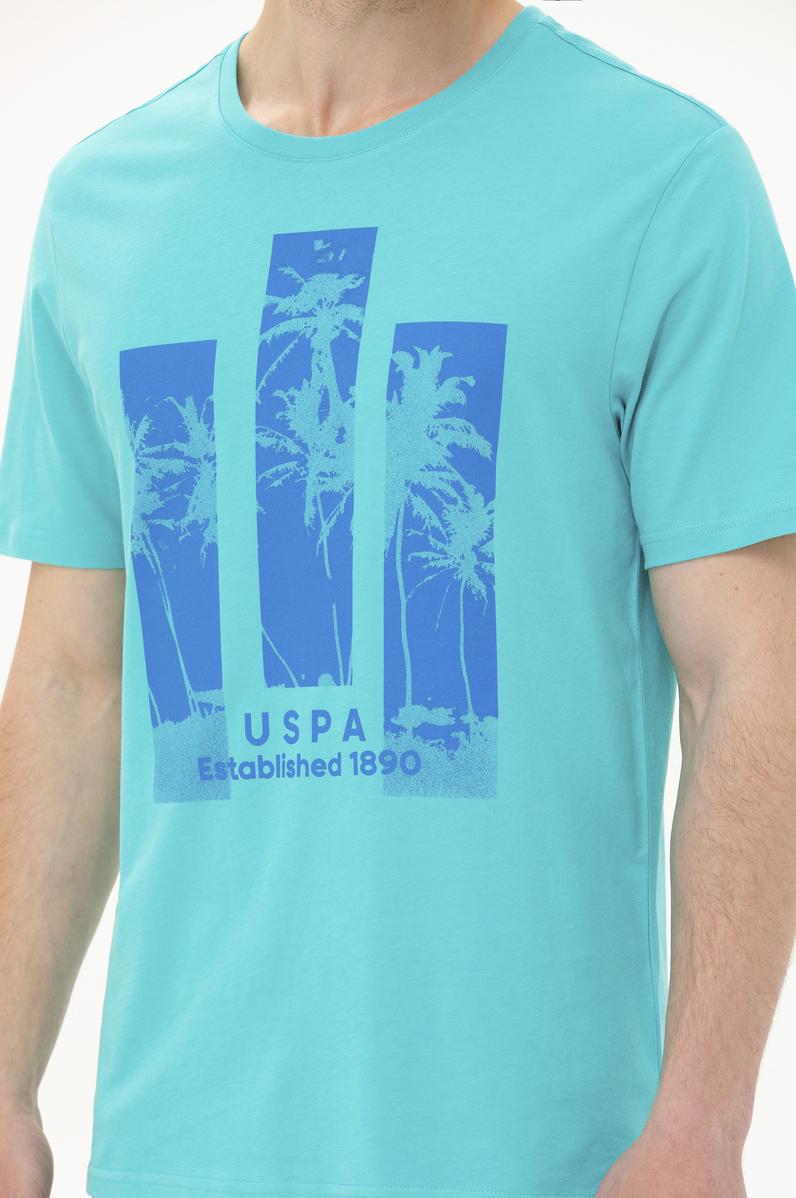 Erkek Mint Bisiklet Yaka Tişört