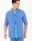 Erkek Mavi Uzun Kollu Basic Gömlek