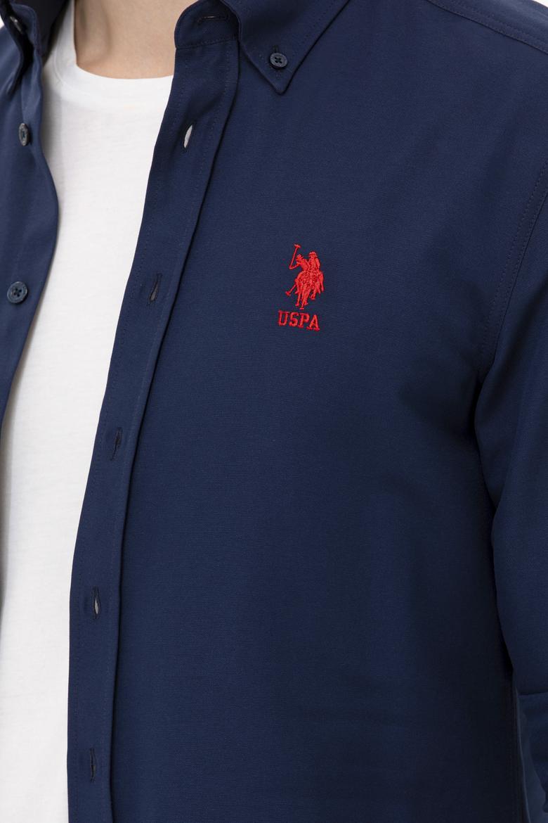 Erkek Lacivert Uzun Kollu Basic Gömlek - 50262932090