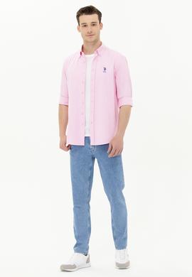 Erkek Manolya Uzun Kollu Basic Gömlek - 50262932067