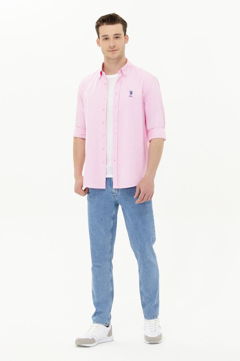 Erkek Manolya Uzun Kollu Basic Gömlek - 50262932067