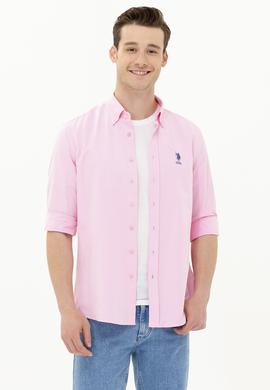 Erkek Manolya Uzun Kollu Basic Gömlek - 50262932067