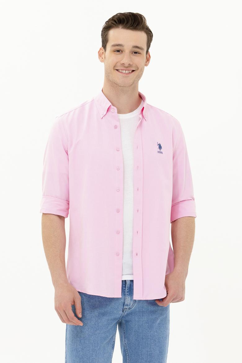 Erkek Manolya Uzun Kollu Basic Gömlek