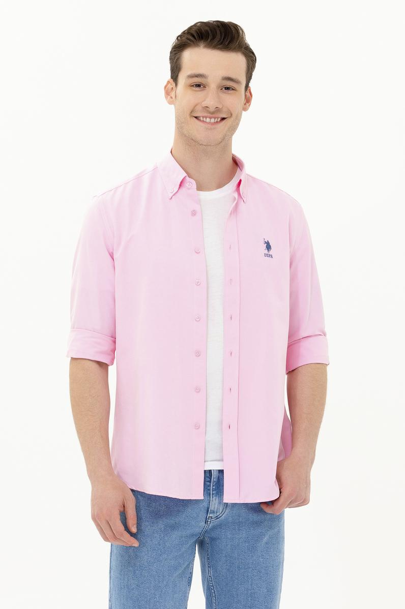 Erkek Manolya Uzun Kollu Basic Gömlek