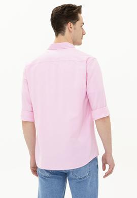 Erkek Manolya Uzun Kollu Basic Gömlek - 50262932067