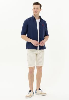 Erkek Lacivert Uzun Kollu Basic Gömlek - 50262934025