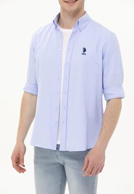 Erkek Mavi Uzun Kollu Basic Gömlek - 50262934070