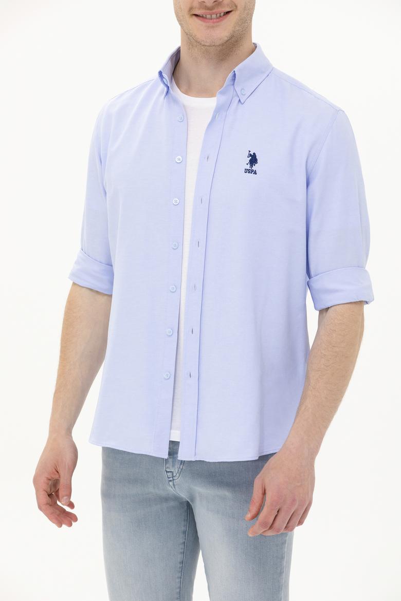 Erkek Mavi Uzun Kollu Basic Gömlek - 50262934070