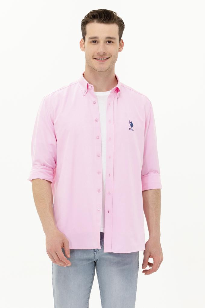 Erkek Manolya Uzun Kollu Basic Gömlek