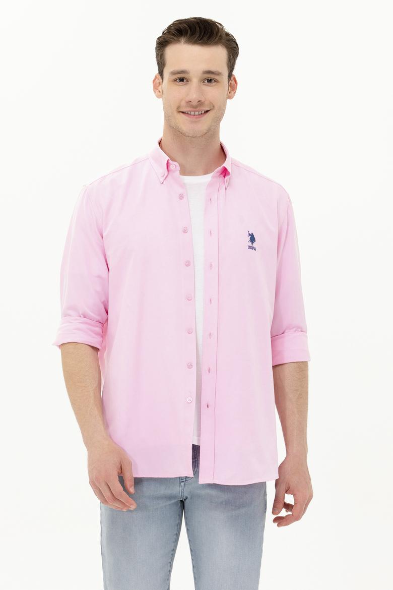 Erkek Manolya Uzun Kollu Basic Gömlek