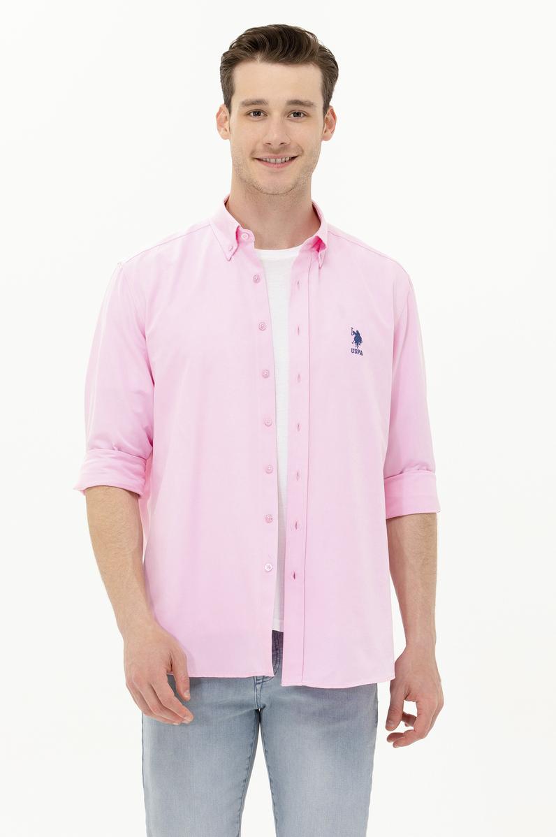 Erkek Manolya Uzun Kollu Basic Gömlek