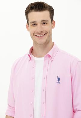 Erkek Manolya Uzun Kollu Basic Gömlek - 50262934047