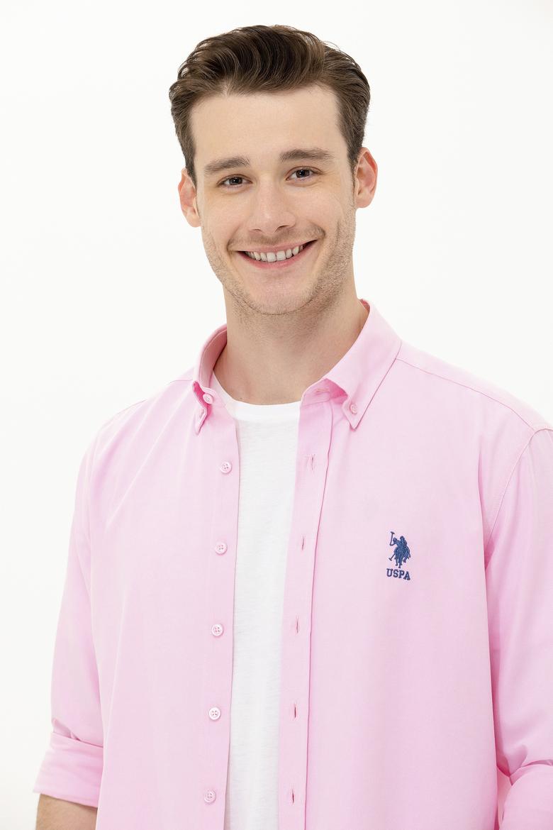 Erkek Manolya Uzun Kollu Basic Gömlek - 50262934047