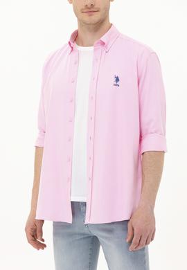 Erkek Manolya Uzun Kollu Basic Gömlek - 50262934047