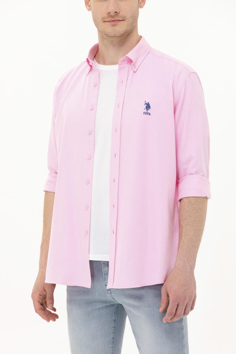 Erkek Manolya Uzun Kollu Basic Gömlek - 50262934047