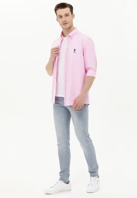 Erkek Manolya Uzun Kollu Basic Gömlek - 50262934047